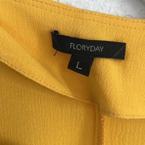 FLORYDAY Embroidered Flower Maxi in Yellow - Large - Picture 3 of 4